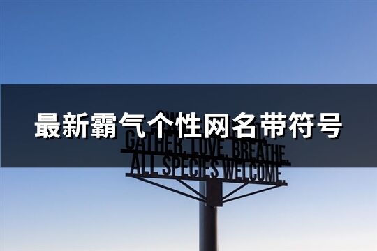 最新霸气个性网名带符号(240个)