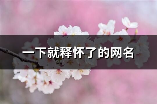 一下就释怀了的网名(139个)