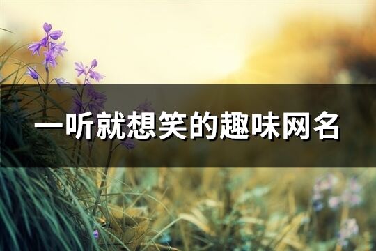 一听就想笑的趣味网名(优选118个)