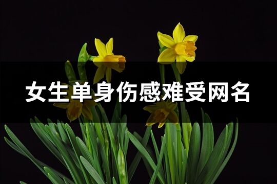 女生单身伤感难受网名(精选315个)
