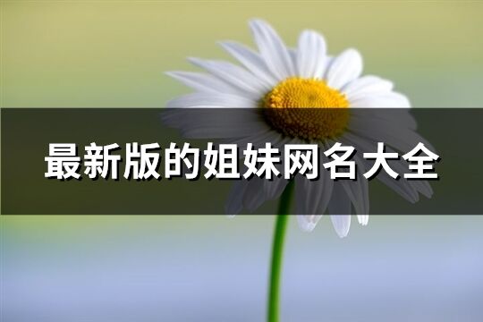 最新版的姐妹网名大全(共241个)