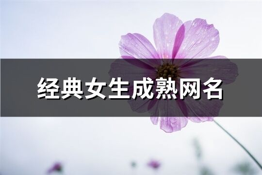 经典女生成熟网名(优选245个)