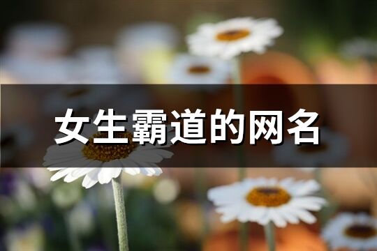 女生霸道的网名(201个)