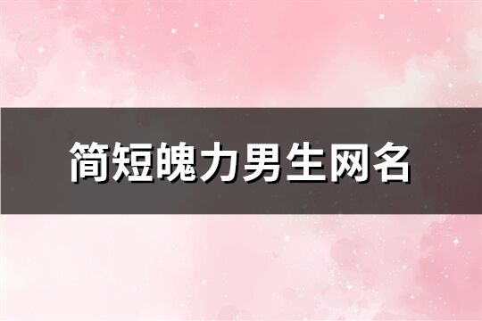 简短魄力男生网名(593个)