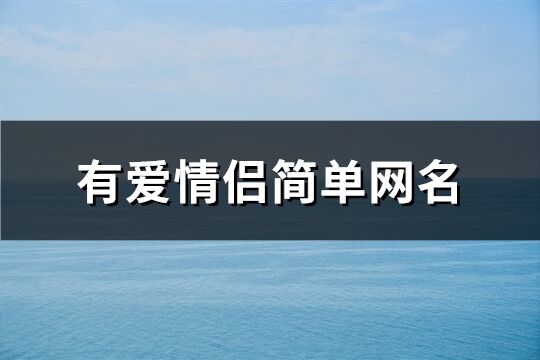 有爱情侣简单网名(129个)