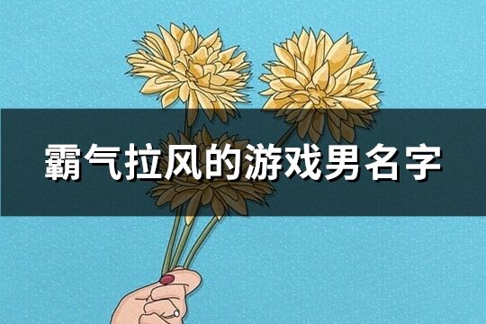 霸气拉风的游戏男名字(精选1063个) 霸气拉风的游戏男名字(精选1063个)