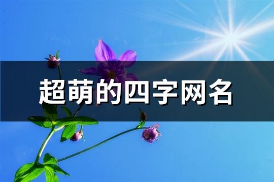 超萌的四字网名(精选686个)