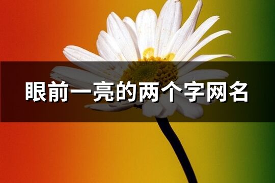 眼前一亮的两个字网名(429个)