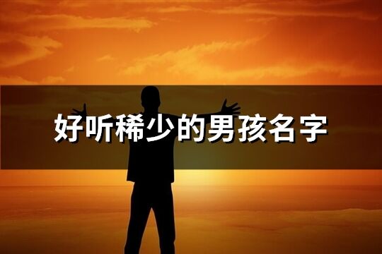 好听稀少的男孩名字(共101个)