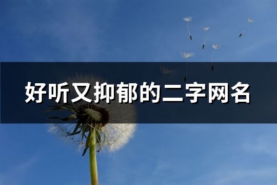 好听又抑郁的二字网名(413个)