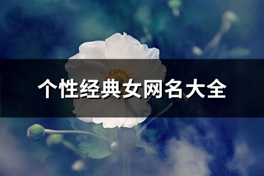 个性经典女网名大全(共722个)