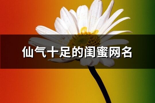 仙气十足的闺蜜网名(共128个)