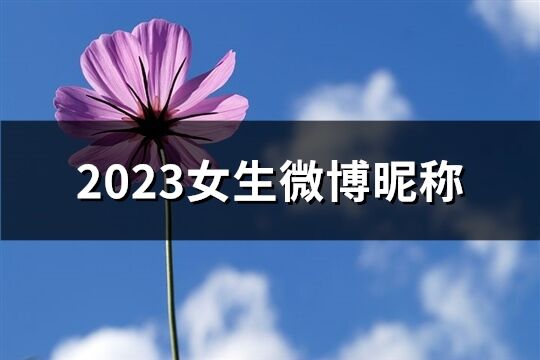 2023女生微博昵称(共117个)