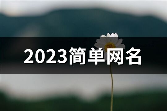 2023简单网名(优选488个)