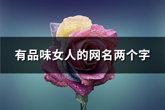 有品味女人的网名两个字(优选133个)