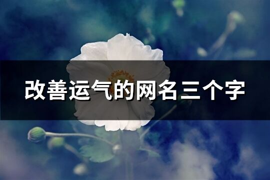 改善运气的网名三个字(精选65个)