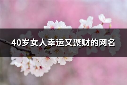 40岁女人幸运又聚财的网名(精选332个)