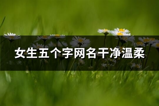 女生五个字网名干净温柔(245个) 女生五个字网名干净温柔(245个)