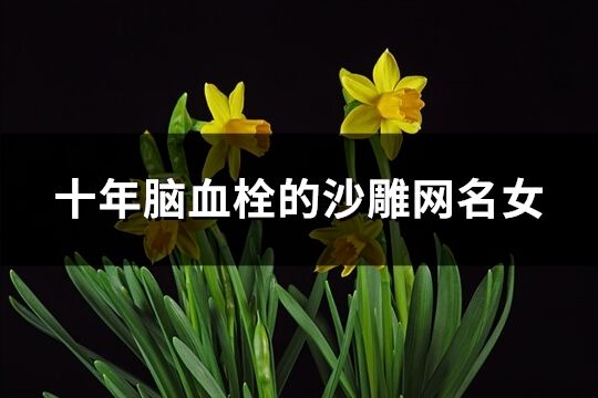 十年脑血栓的沙雕网名女(优选222个)