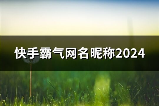 快手霸气网名昵称2024(优选104个)