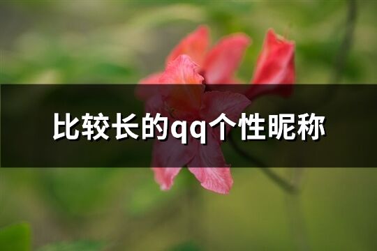 比较长的qq个性昵称(共174个)