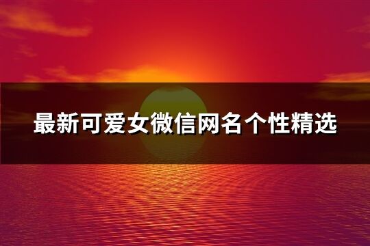 最新可爱女微信网名个性精选(共206个)