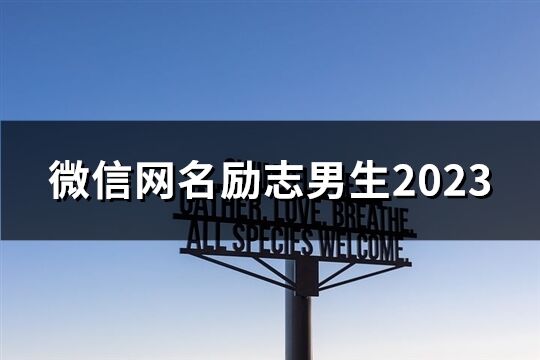 微信网名励志男生2023(共152个)