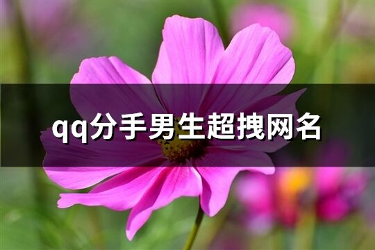 qq分手男生超拽网名(共127个)