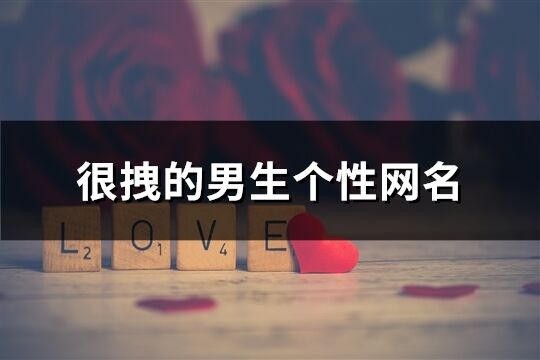 很拽的男生个性网名(精选66个)