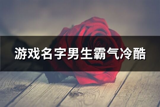 游戏名字男生霸气冷酷(优选738个)