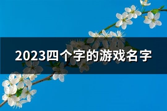 2023四个字的游戏名字(优选999个)