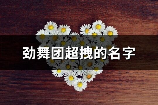 劲舞团超拽的名字(优选382个)