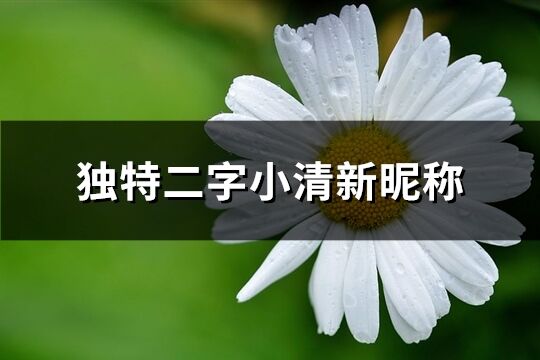 独特二字小清新昵称(优选1251个)