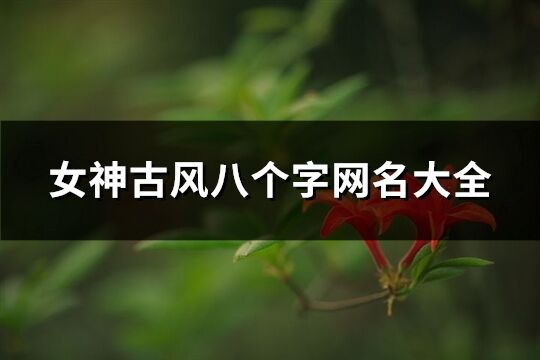 女神古风八个字网名大全(共619个)