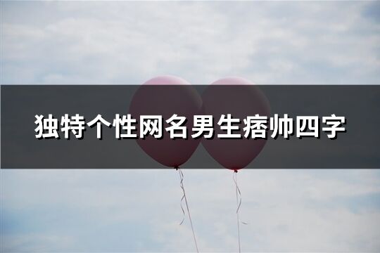 独特个性网名男生痞帅四字(精选555个)