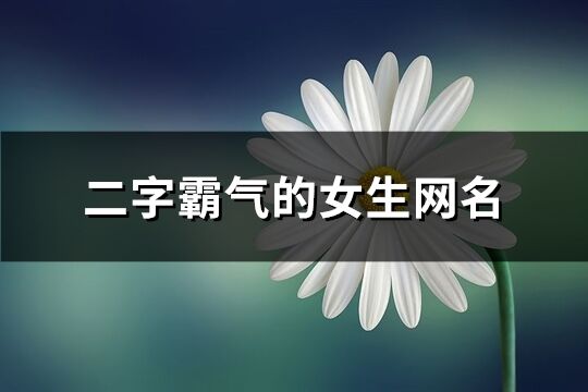 二字霸气的女生网名(191个)