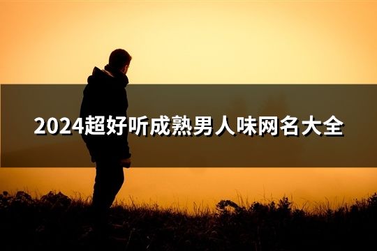 2024超好听成熟男人味网名大全(精选189个)