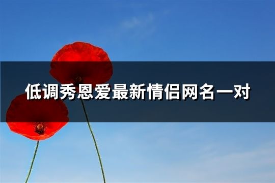 低调秀恩爱最新情侣网名一对(93个)