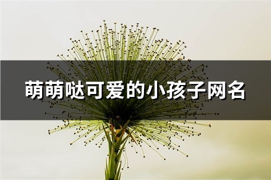 萌萌哒可爱的小孩子网名(共69个)