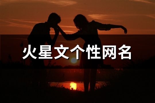 火星文个性网名(153个)
