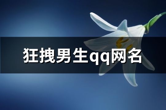 狂拽男生qq网名(84个)