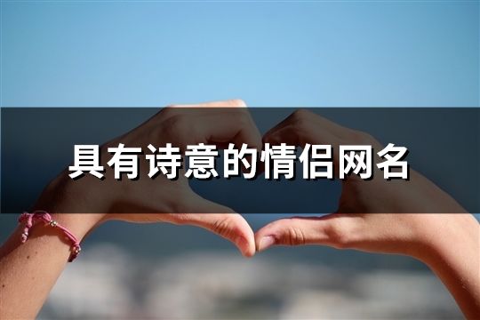 具有诗意的情侣网名(共186个)
