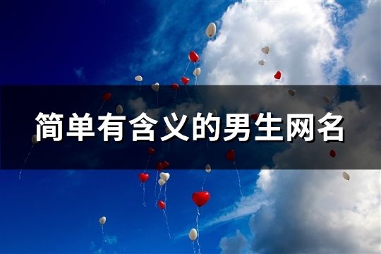 简单有含义的男生网名(共130个)