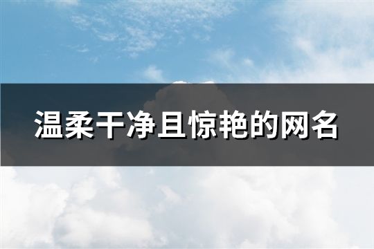 温柔干净且惊艳的网名(共164个)