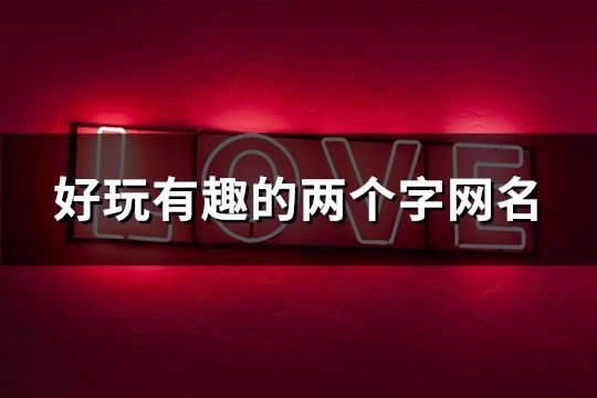 好玩有趣的两个字网名(共81个)