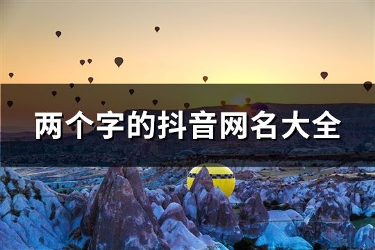 两个字的抖音网名大全(123个)