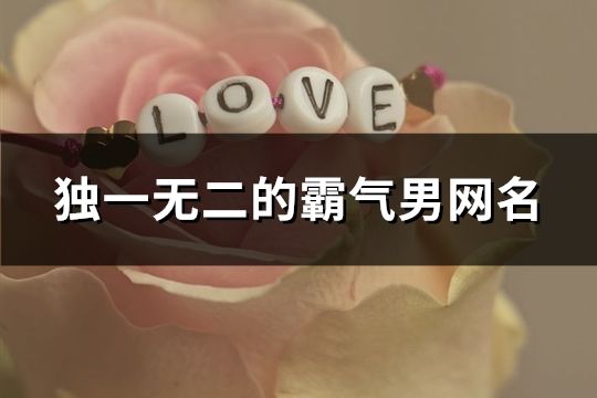 独一无二的霸气男网名(精选80个)