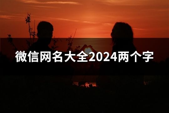 微信网名大全2024两个字(91个)