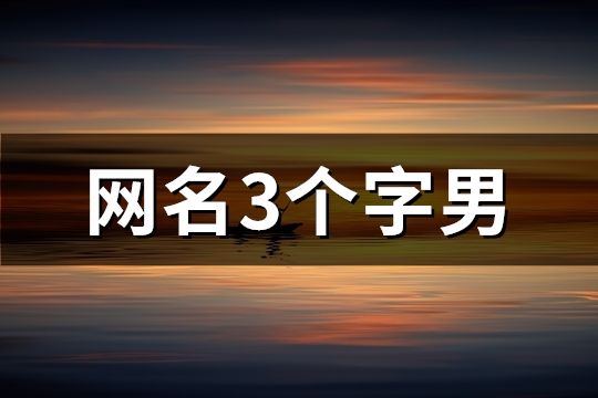 网名3个字男(精选127个)