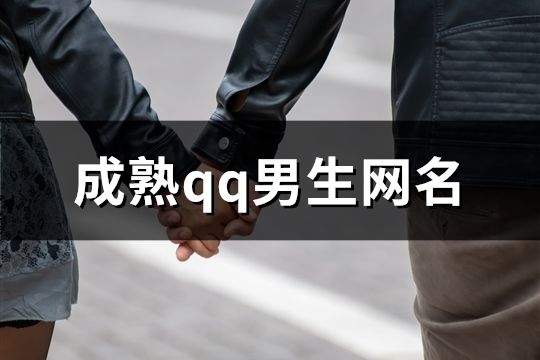成熟qq男生网名(157个)